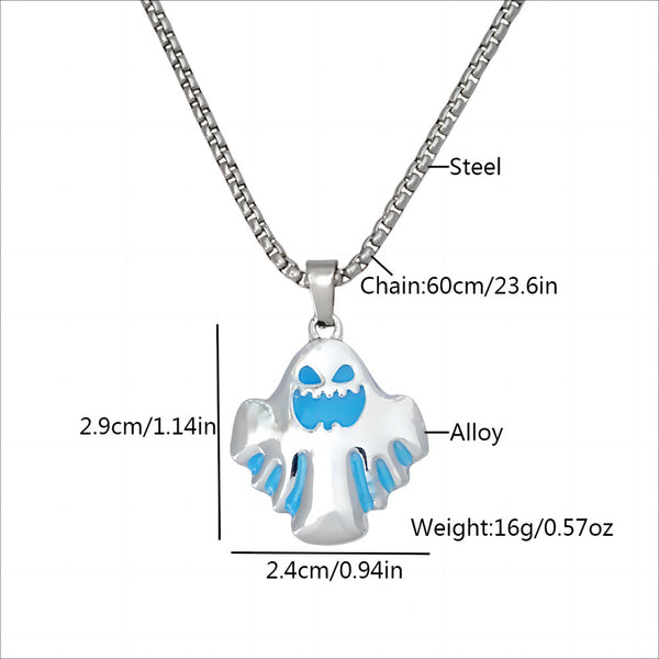 Luminous Ghost Pendant Halloween Necklace