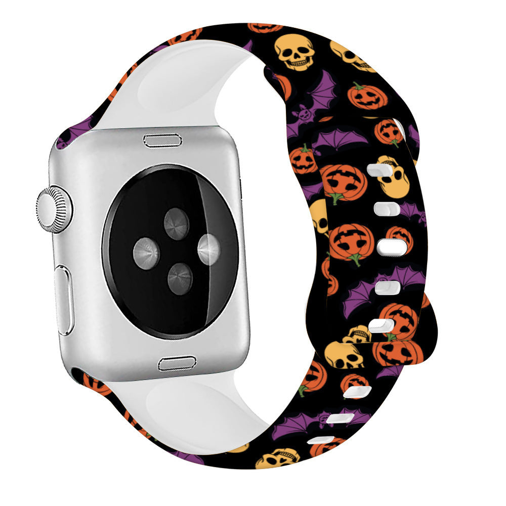 Halloween Printed Silicone Watch Strap