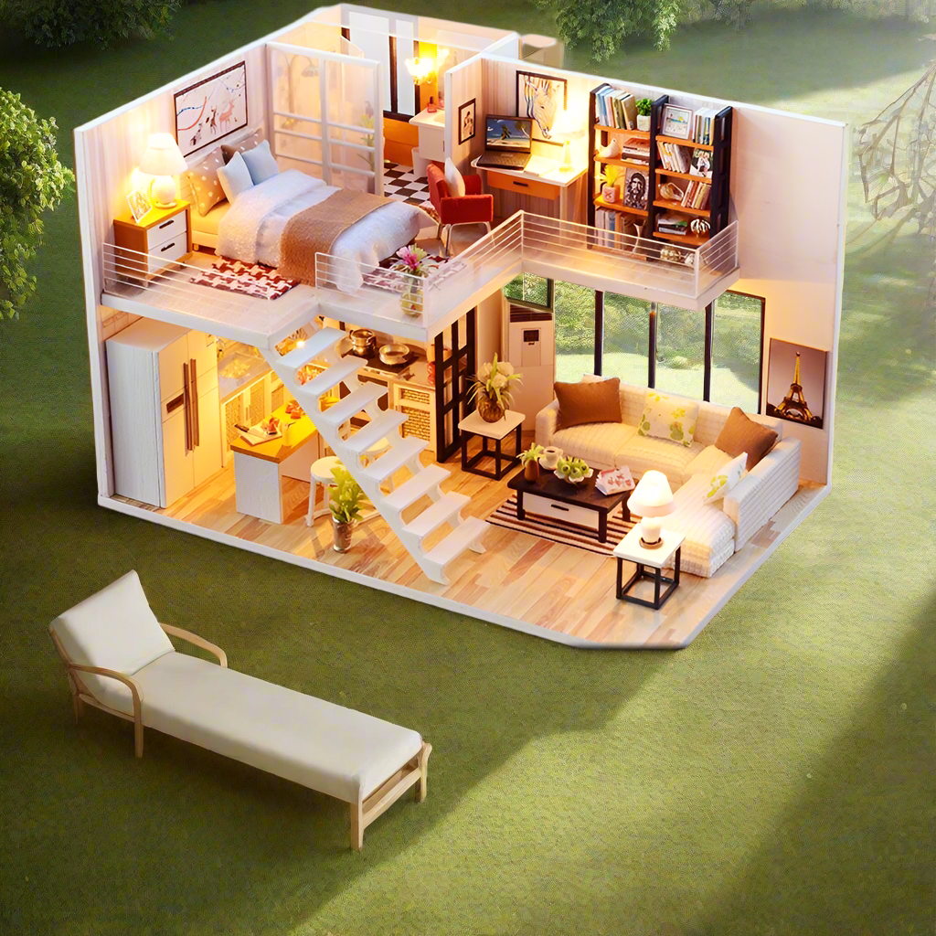 Handmade House Model Wind Assembled Villa