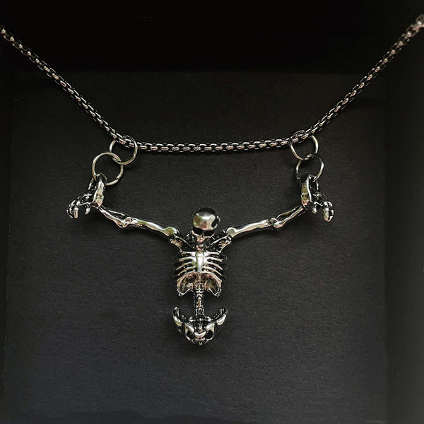 Retro Punk Halloween Skull Necklace