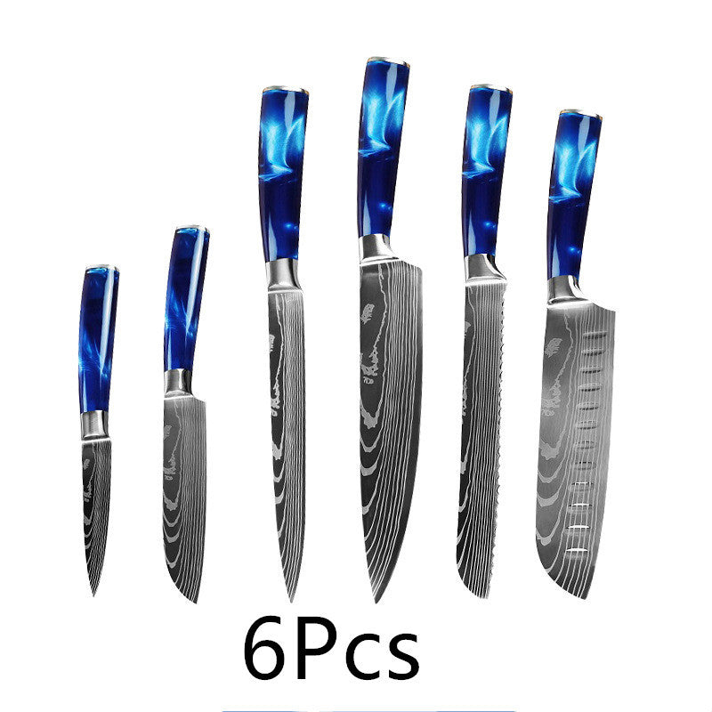 Kitchen Multi-purpose Resin Handle Knife Set