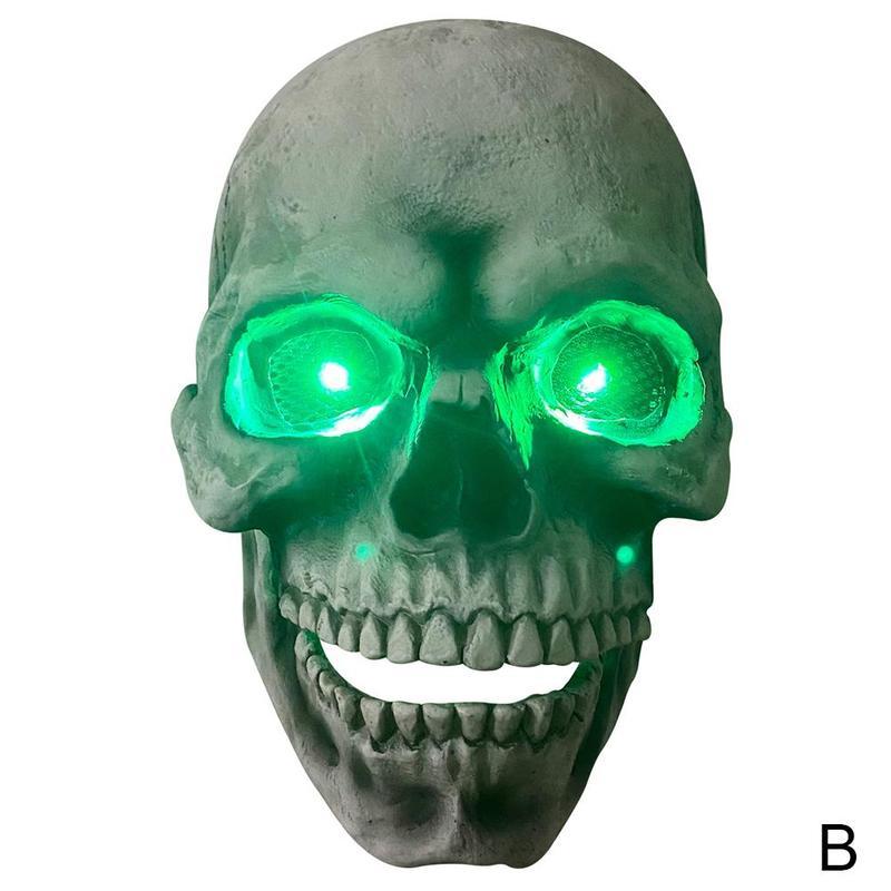 LED Halloween Skull Movable Mouth Latex Mask