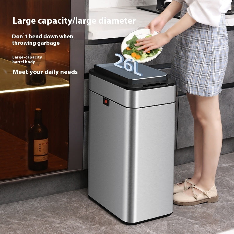 Inductive Ashbin Living Room And Kitchen Large Capacity Deodorant Smart Trash Can