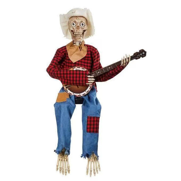 Halloween Banjo Skeleton Decoration