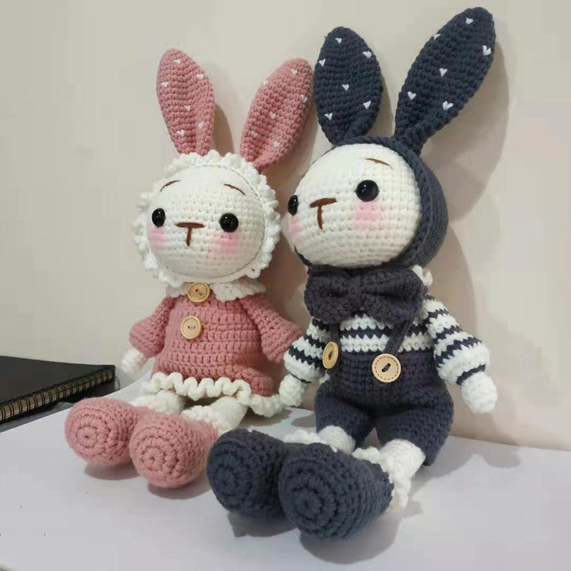 Handmade Fairy Rabbit Doll Wool Doll Material Bag