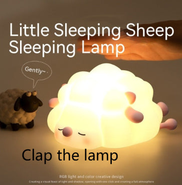 Cute Silicone Sleeping Sheep Rabbit and Panda LED Night Lights Rechargeable Timing Dimming