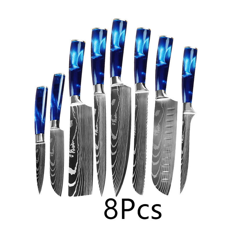 Kitchen Multi-purpose Resin Handle Knife Set