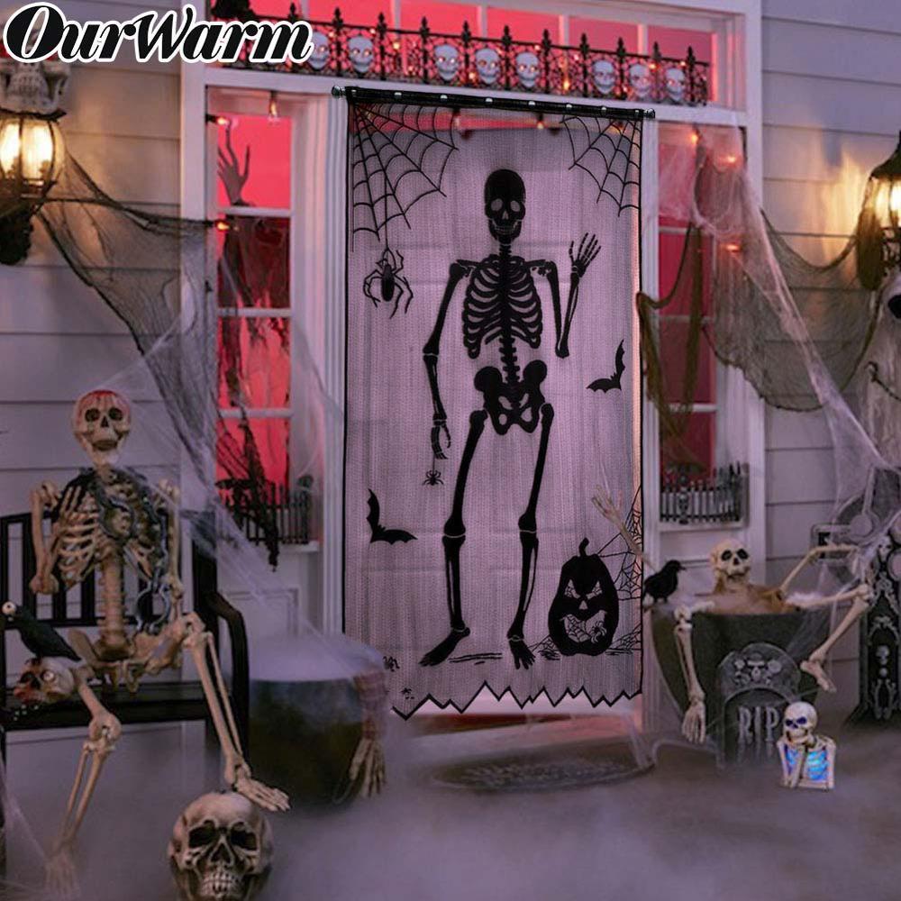 Halloween Skeleton Curtain