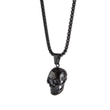 Punk Titanium Halloween Skull Necklace