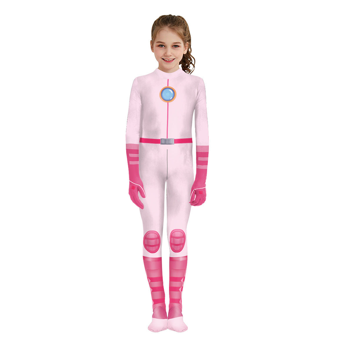 Children's Halloween Princess Peach Racing Costume