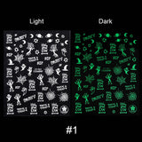 Halloween Luminous Nail Stickers ~ COLORF - JDrop.Shop