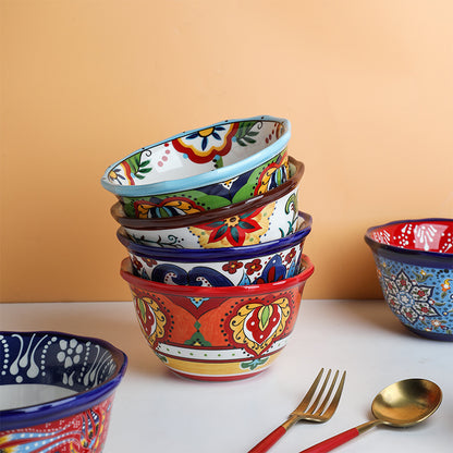 New Bohemian Hand-painted Household Ceramic Bowl