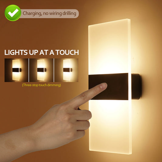 Indoor USB Charging Touch Wall Lamp