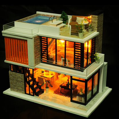 Handmade small house model assembly villa