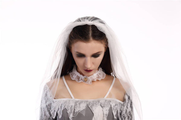 Halloween Zombie Bride Dress Costume