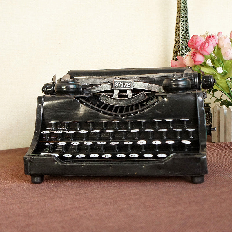 Antique Handmade Wrought Iron Retro Typewriter