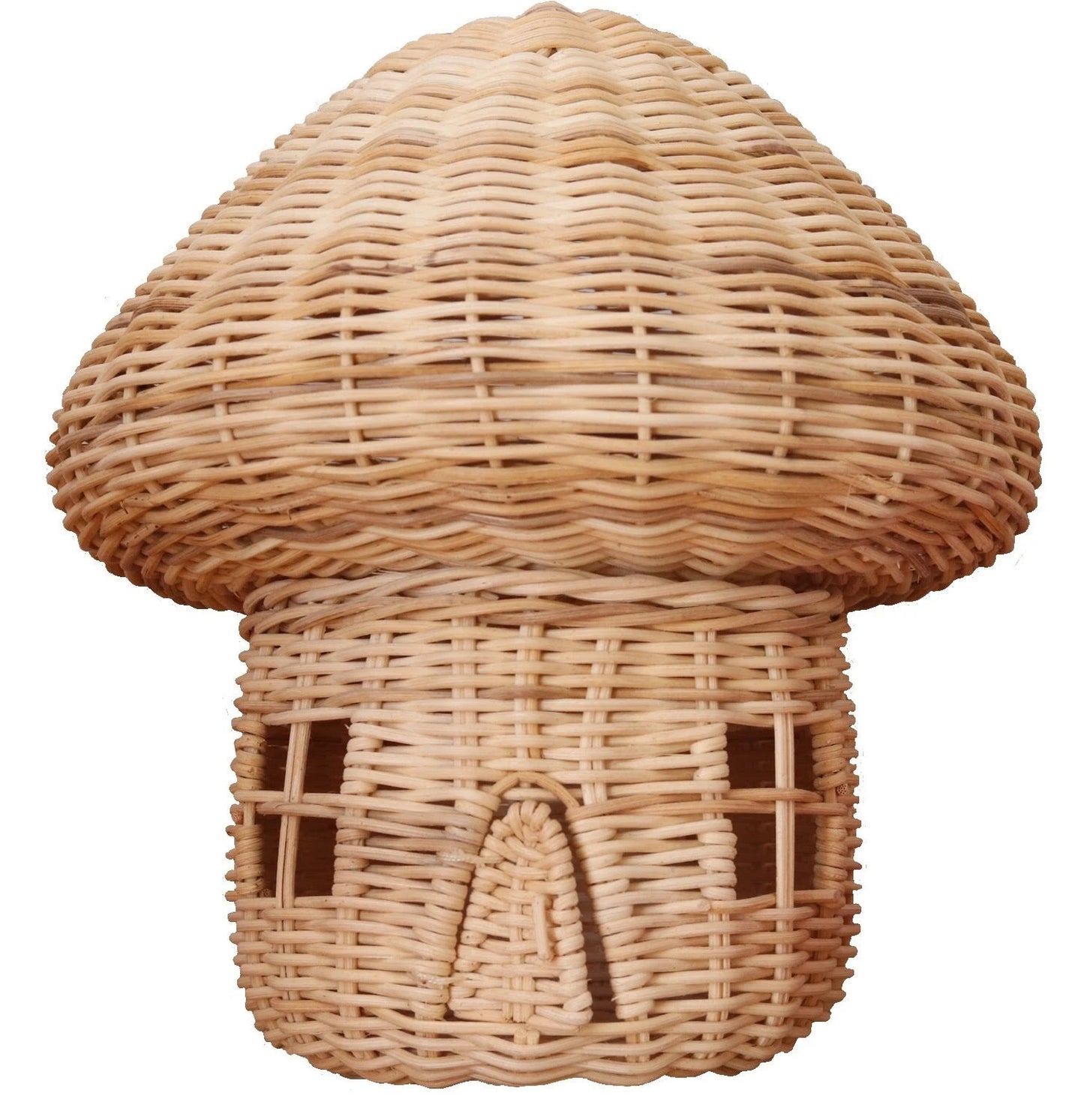 Handmade Rattan Woven Mushroom House Ornaments