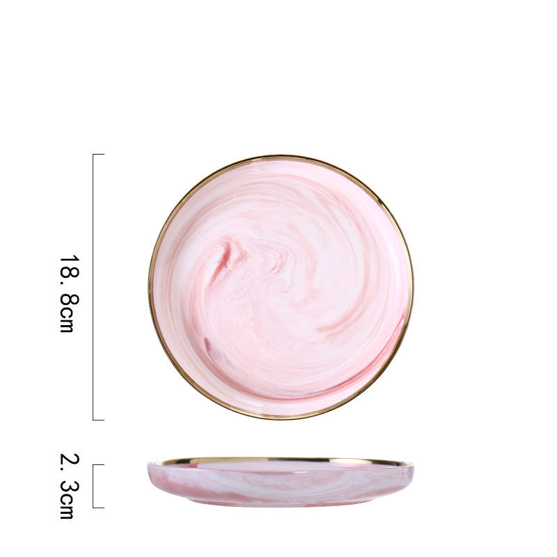 Pink Marble Phnom Penh Ceramic Dinner Plate