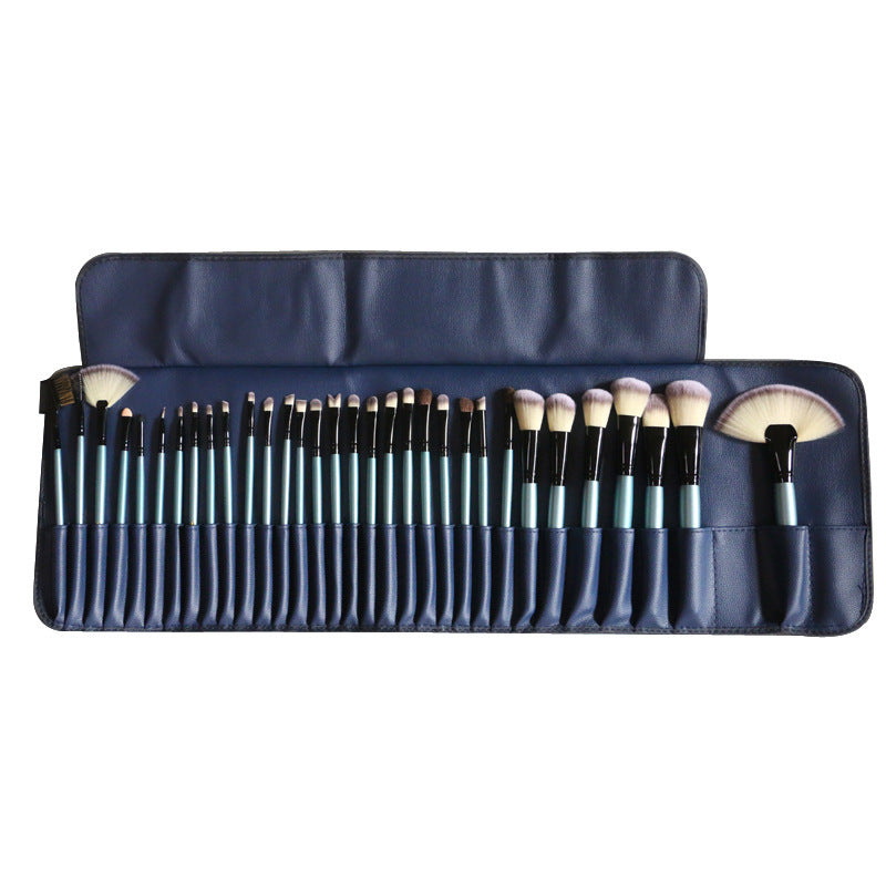 32 Blue Makeup Brushes Pack