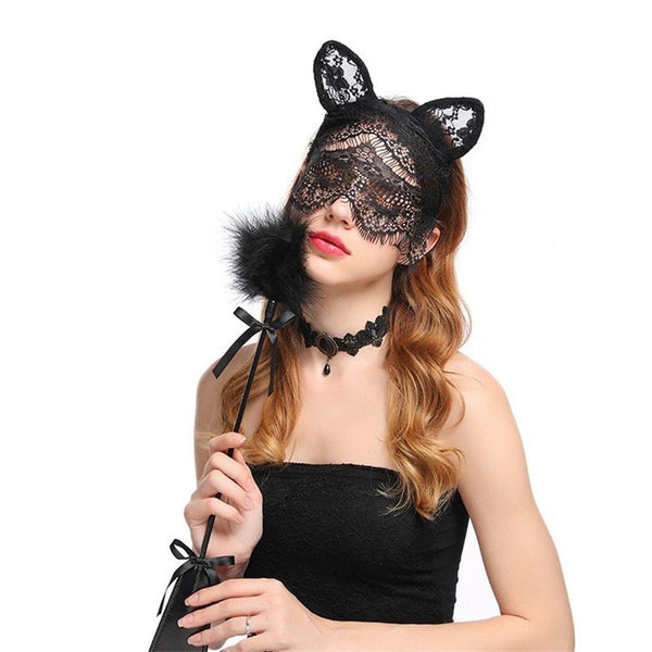 Halloween Lace Cat Veil