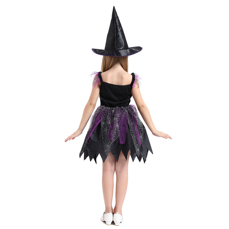 Halloween Children Black Witch Costume