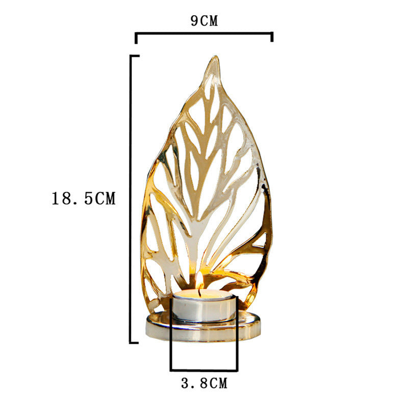 Golden Metal Candle Holder Candle Holder Table Decoration