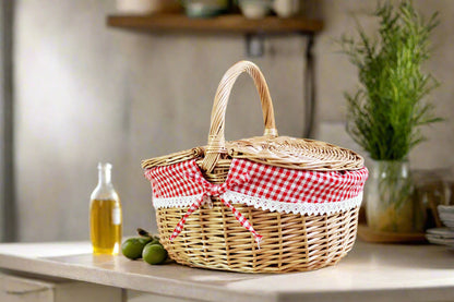 Wicker Rattan Woven Shopping Basket Gift Basket