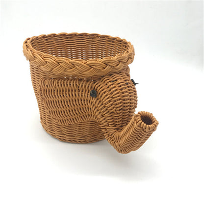 Creative Home Furnishing Rattan Elephant Storage Basket