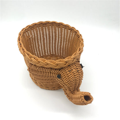 Creative Home Furnishing Rattan Elephant Storage Basket