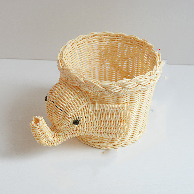 Retro Handmade Rattan Crafts Storage Basket