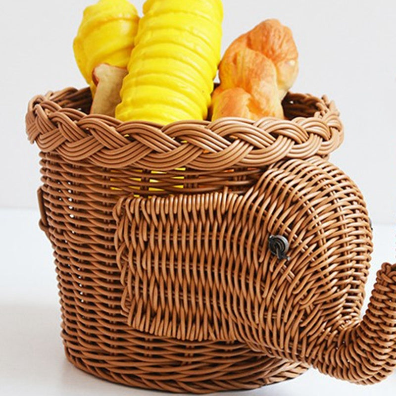 Retro Handmade Rattan Crafts Storage Basket