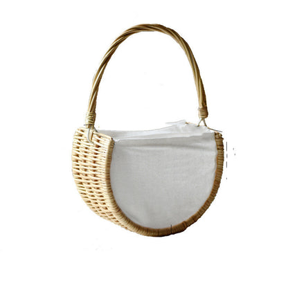 Pastoral Handmade Rattan Basket Decoration