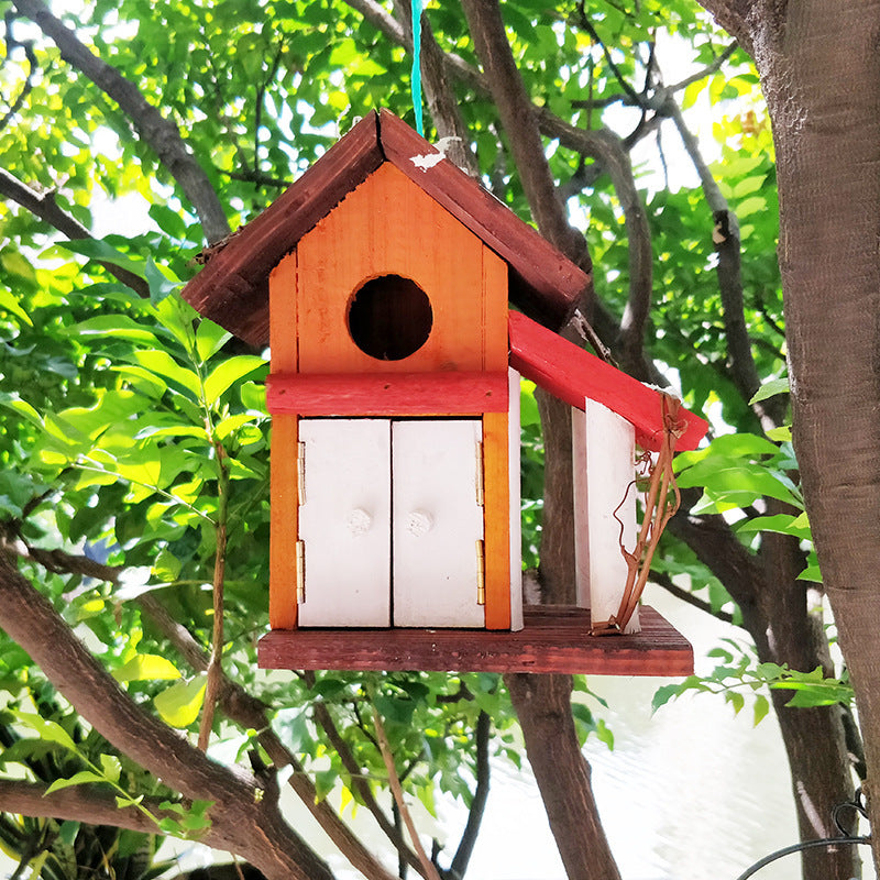 Creative Handmade Wooden BirdHouse Bird Nest Bird Feeder