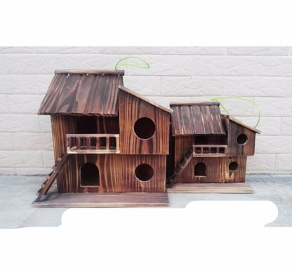 Creative Handmade Wooden BirdHouse Bird Nest Bird Feeder