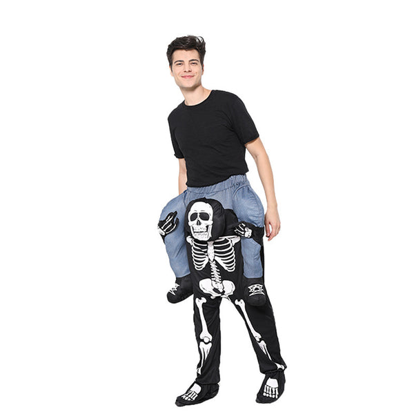 Inflatable Ride-On Skeleton Costume