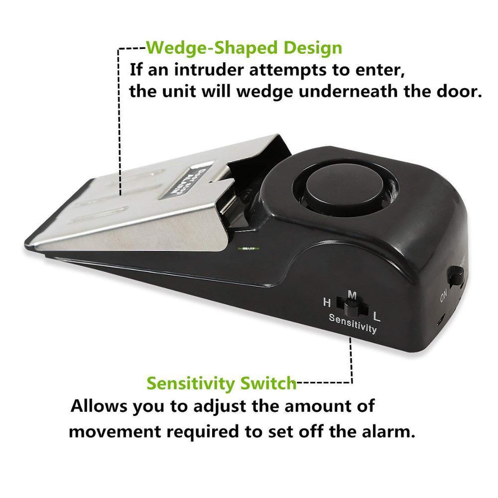 Home Security Wedge Door Stop Alarm System