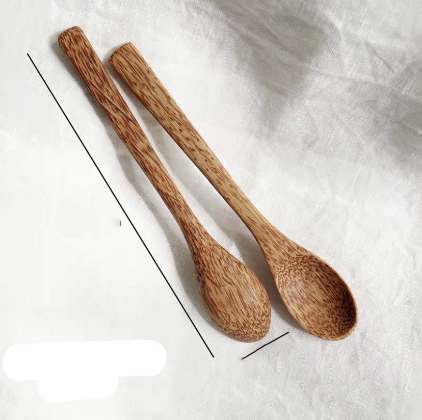 Natural Coconut Bowl Spoon set Fruit Salad Noodle Rice Bowl Wooden Creative Coconut Shell bowl Tableware Restaurant Kitchen