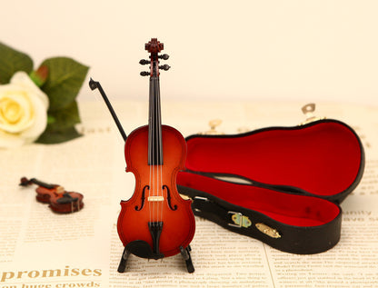 Mini Musical Instrument Handmade Violin Model Ornaments