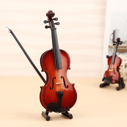 Mini Musical Instrument Handmade Violin Model Ornaments