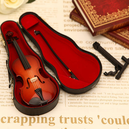 Mini Musical Instrument Handmade Violin Model Ornaments