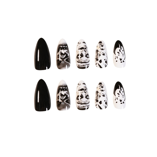 Dark Punk Skull Wear Manicure Fake Nails - JDrop.Shop