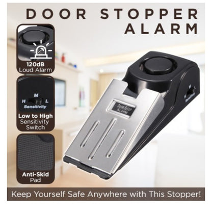 Home Security Wedge Door Stop Alarm System