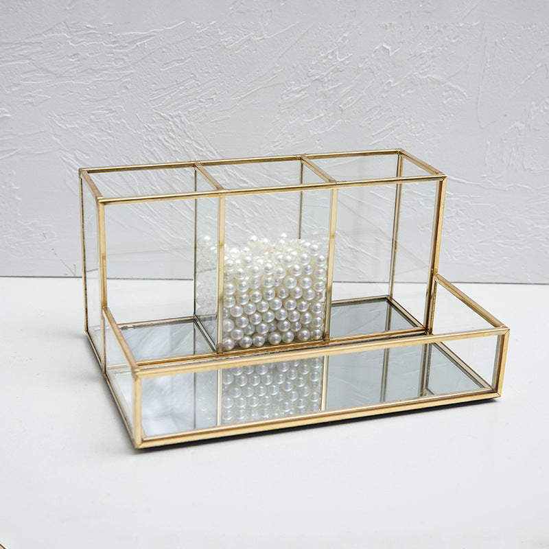 Glass Makeup Organizer