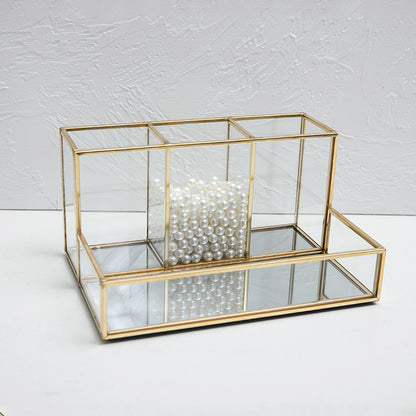 Glass Makeup Organizer