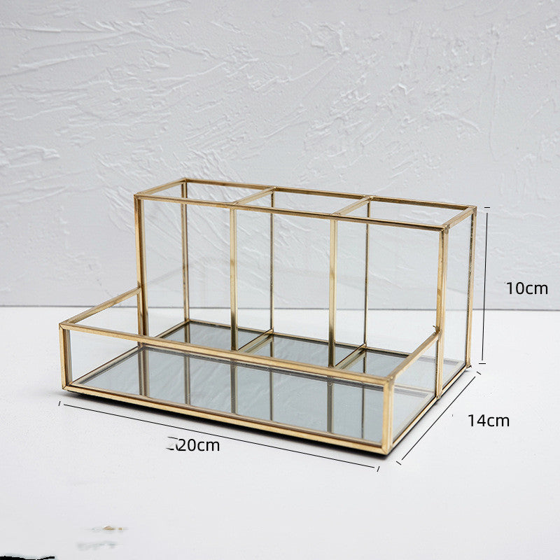 Glass Makeup Organizer