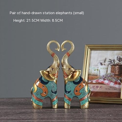 European Elephant Ornaments Home Room Decorations