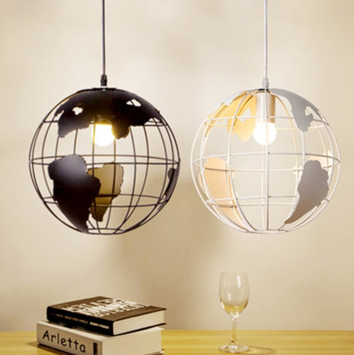 Industrial Contemporary Iron Globe Hanging Chandelier Light