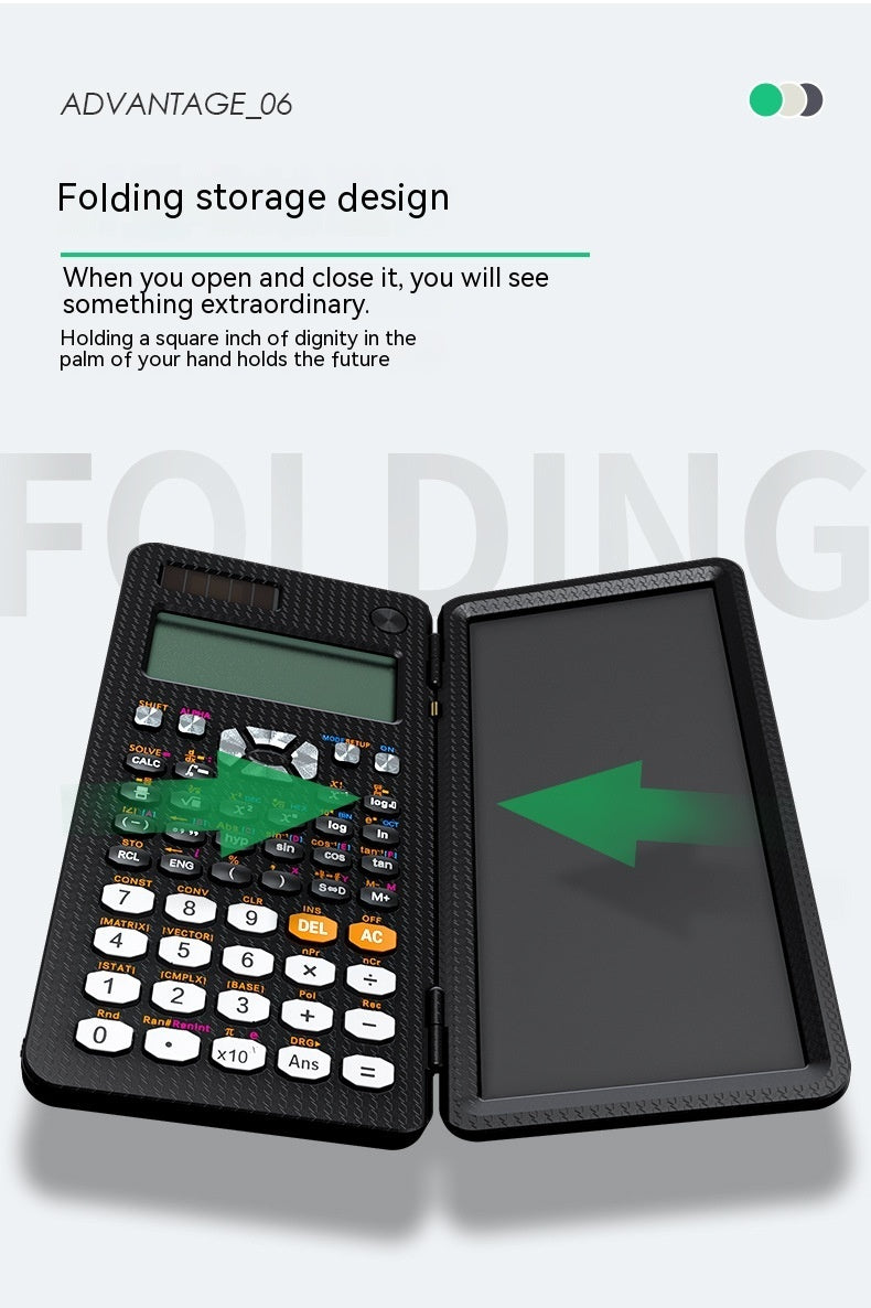 2 In 1 Foldable Scientific Calculator with Handwriting Tablet and Learning Function