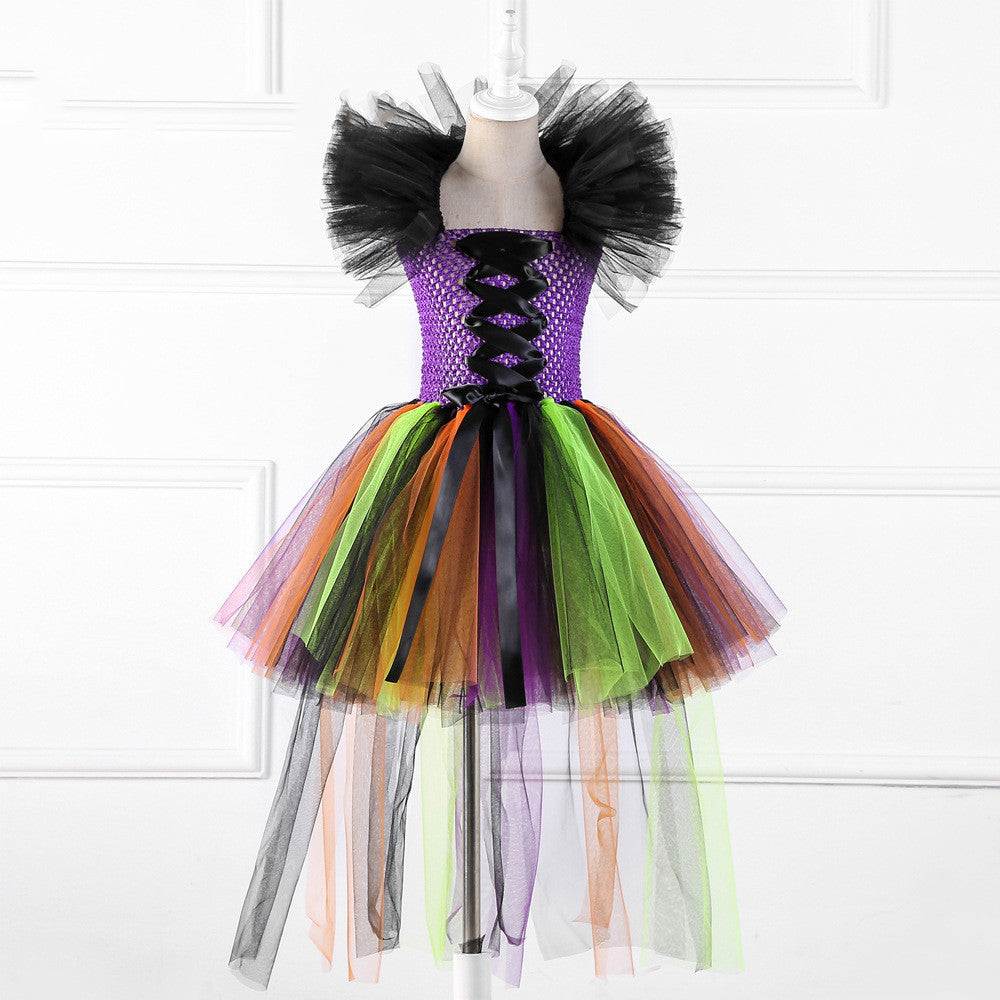 Halloween Colorful Witch Girl's Costume