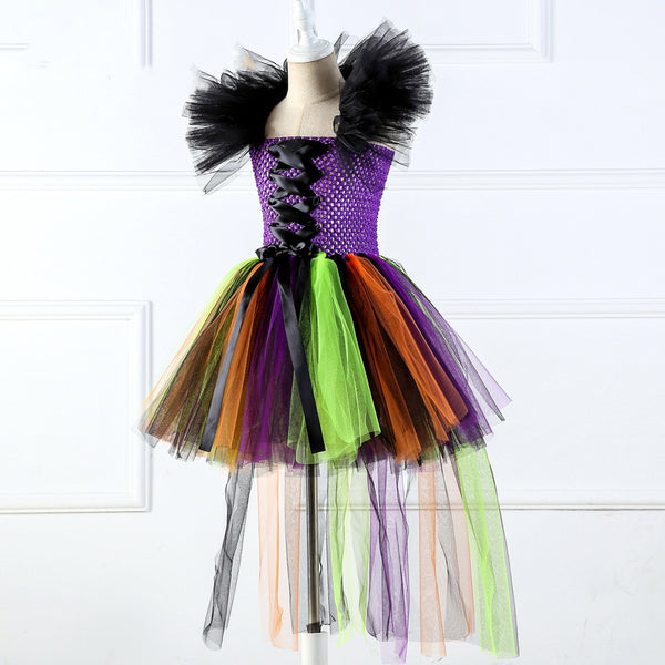 Halloween Colorful Witch Girl's Costume